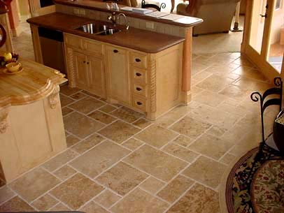Ephesus Tumbled Travertine Opus Pattern